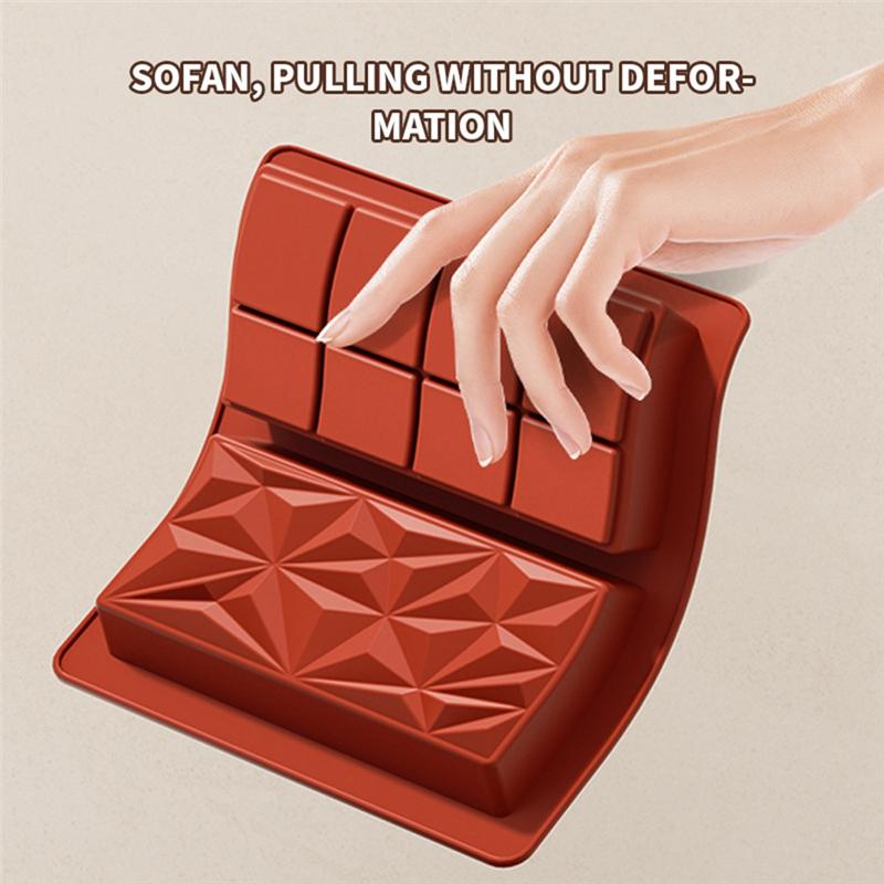 

Large Thick Silicone Chocolate Bar Rectangular Food Grade Silicone Baking Mold DIY Kitchen