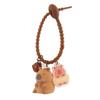 Capybara Keychain with Bird and Bell Pendant Rubber
