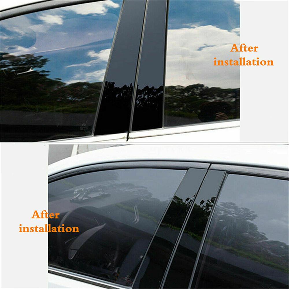 New Glossy Black Door Window Pillar Posts Trim Cover Kit For Kia Optima 2011-2015