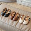 Girl's Princess Shoes Flower Cute Shallow Daily Kids Ballet Flats Three Colors Four Seasons Light 21-30 Pu Leather Children Shoe