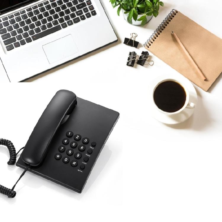 WS1107 Corded Phone Landline Telephone Memory Last Number Redial Function Clear Sound For Home or Office Communication