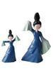 Resin Sculpture Ladies Handicraft Room Office Bookcase Female Ornaments Decor