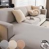 Waterproof Teddy Fleece Sofa Cover Minimalist Solid Color Couch Cushion Covers Elastic Non-Slip Sofa Chaise Lounge Slipcover