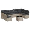 VidaXL Garden Lounge Set with Cushions 10 Pcs, Sofas with Adjustable Feet, Outdoor Furniture Set Patio Terrace, 3218082