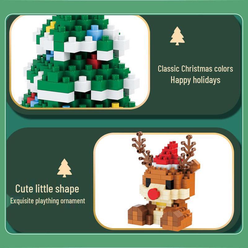 

Jihui Christmas Micro-Block Set: Children s Educational Toys & Holiday Decorations