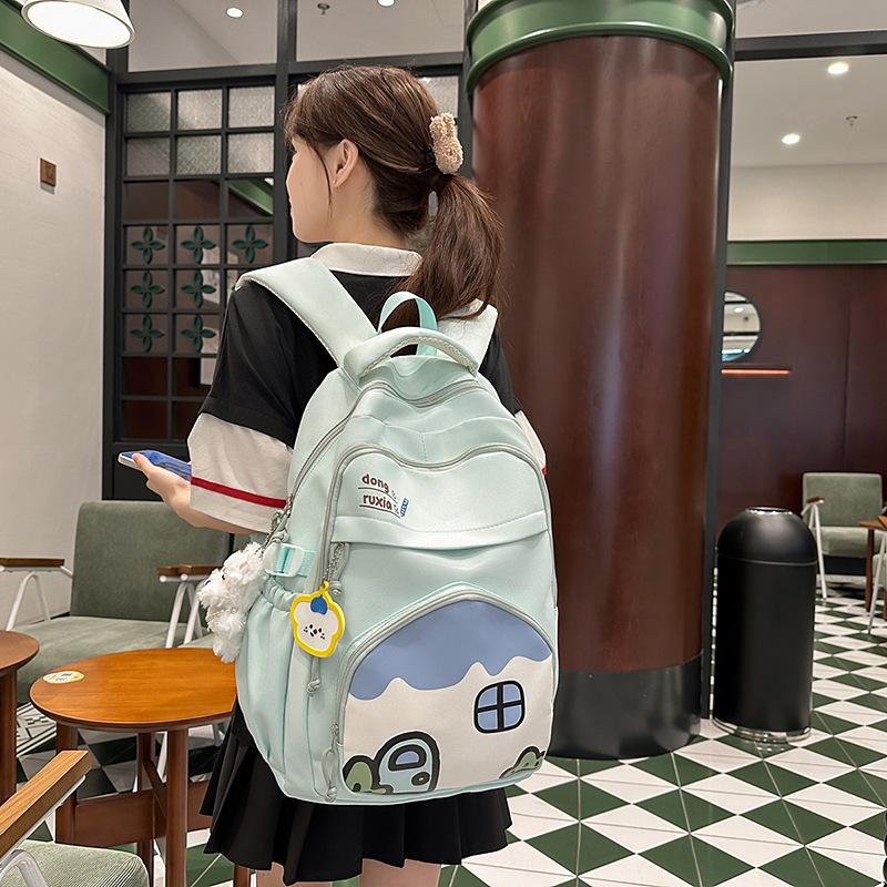 Japan and South Korea large-capacity trendy backpack fashionable and cute junior high school student schoolbag high-value student backpack