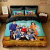 Le Petit Nicolas Pattern Bedding uilt Set uilt Cover Pillowcase Home Decoration Birthday Gift (1 * duvet cover + 2 * pillowcase without core)