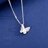 S925 Sterling Silver Diamond Butterfly Necklace - Women's Elegant Fairy Clavicle Chain Birthday Gift.