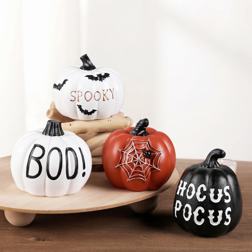 Solid Color Resin Pumpkin Ornament Synthetic Resin Thanksgiving Pumpkin Decor Halloween