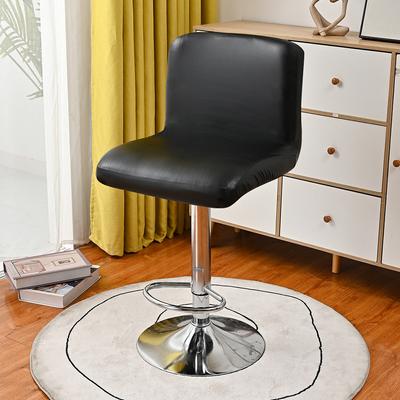 PU Leder Barhocker Stuhlbezug Wasserdicht Stretch Kurzer Rücken Stuhlbezug für Esszimmer Stuhlschutz Für Bankett Hotel Bar