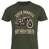 Biker Grandpa Like A Regular Grandad But Much Cooler Vintage Motorcycle Tshirt Motorbike Old Bike Chopper Tee Cafe Racer Shirt Biker Grandad