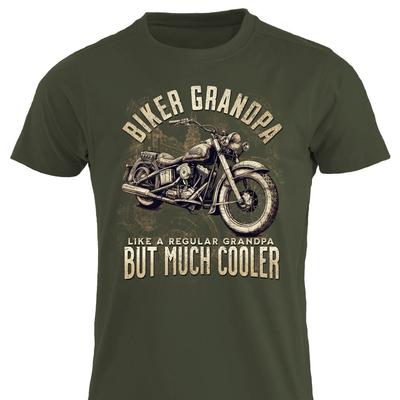 Biker Grandpa Like A Regular Grandad But Much Cooler Vintage Motorcycle Tshirt Motorbike Old Bike Chopper Tee Cafe Racer Shirt Biker Grandad