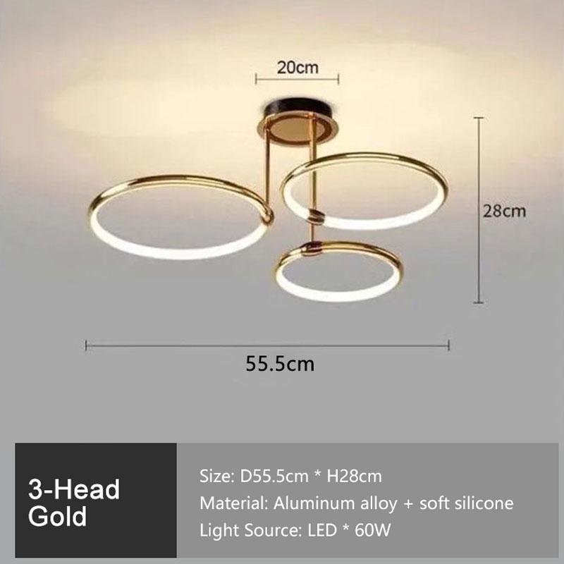 

Светодиодные круглые потолочные светильники для спальни в скандинавском стиле для гостиной, дивана, черного золота, люстра для помещений, потолочные светильники Neutral Light