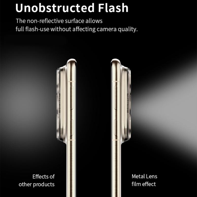 Hohe Haltbarkeit Aluminiumlegierung Ausgehöhlt Handy-Kameraobjektivabdeckung Stoßfest Mit Durchbruch-Design Für Mobile Geräte Sicherheit