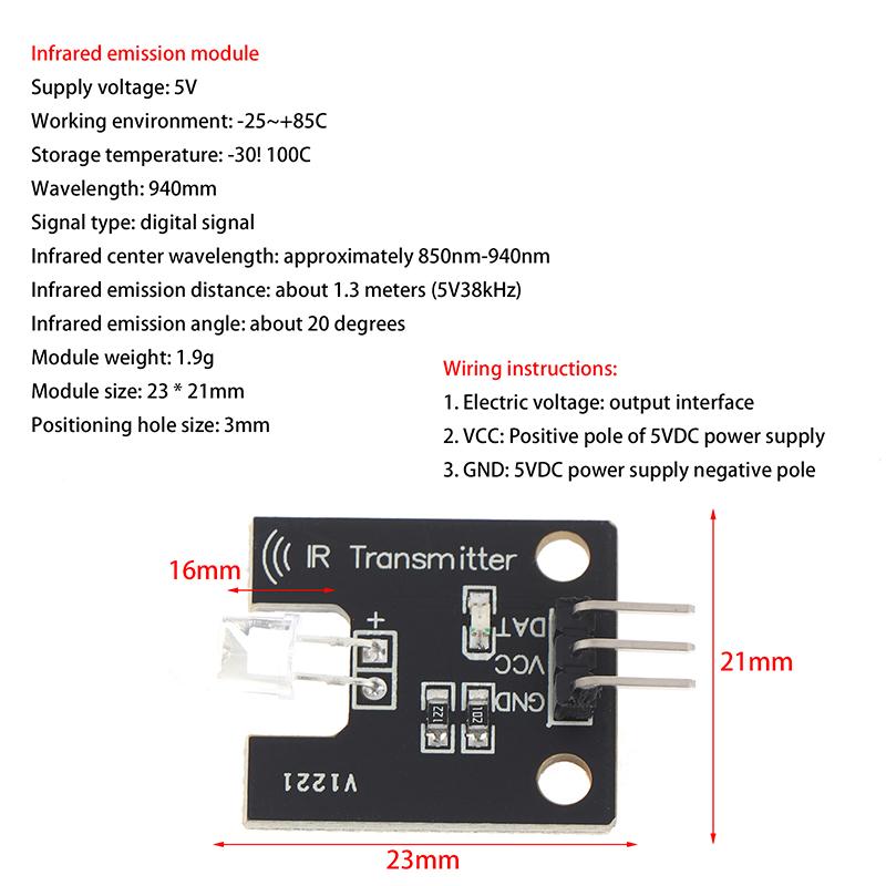 IR Infrarot Sender & Empfänger Sensor Modul Kit Für Arduino | 38KHz 10m Reichweite | 5V Digitales Paar Set