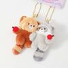 2pcs/set Magnetic Plush Animal Key Buckle Panda Cartoon Couple Pendants Fruit Bag Charm  Friends
