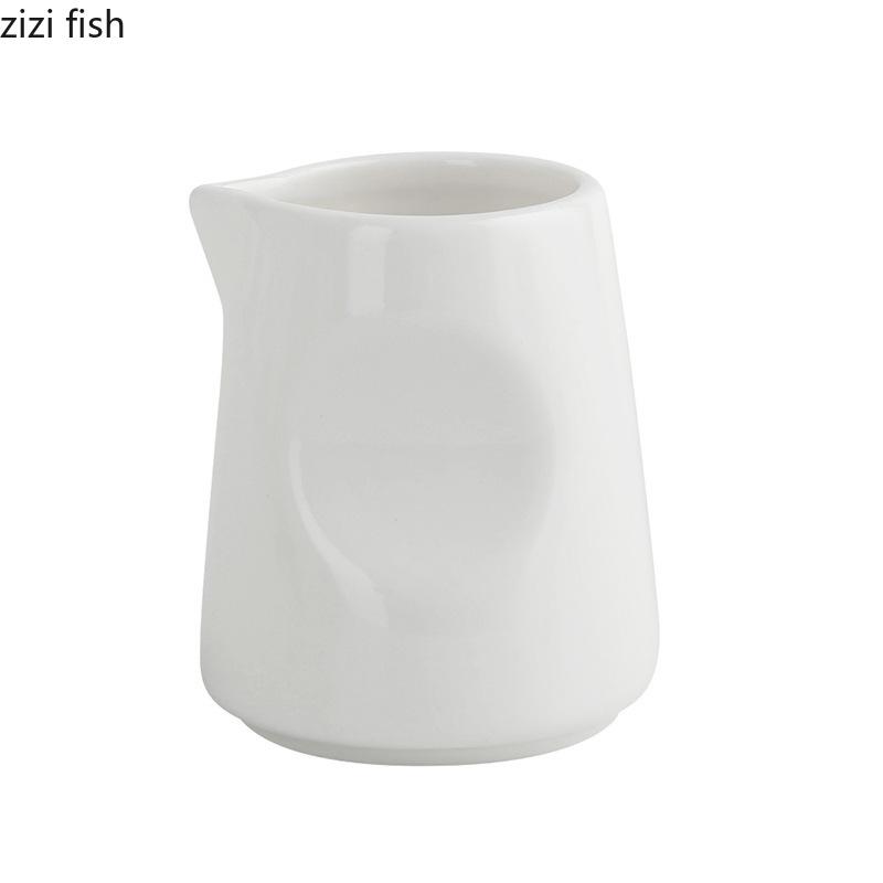 Needle Nosed Cups White Ceramic Milk Jar Coffee Milks Cup Milk Jug Sauce Pot Sauce Cup Coffeeware Milks Pot Seasoning Pots