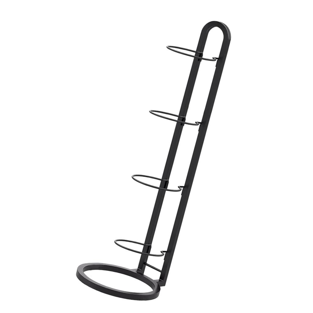 Football Basketball Organizers Stand 4 Tiered Cube Vertical Display Rack for Various Sports Equipment Storage Holder