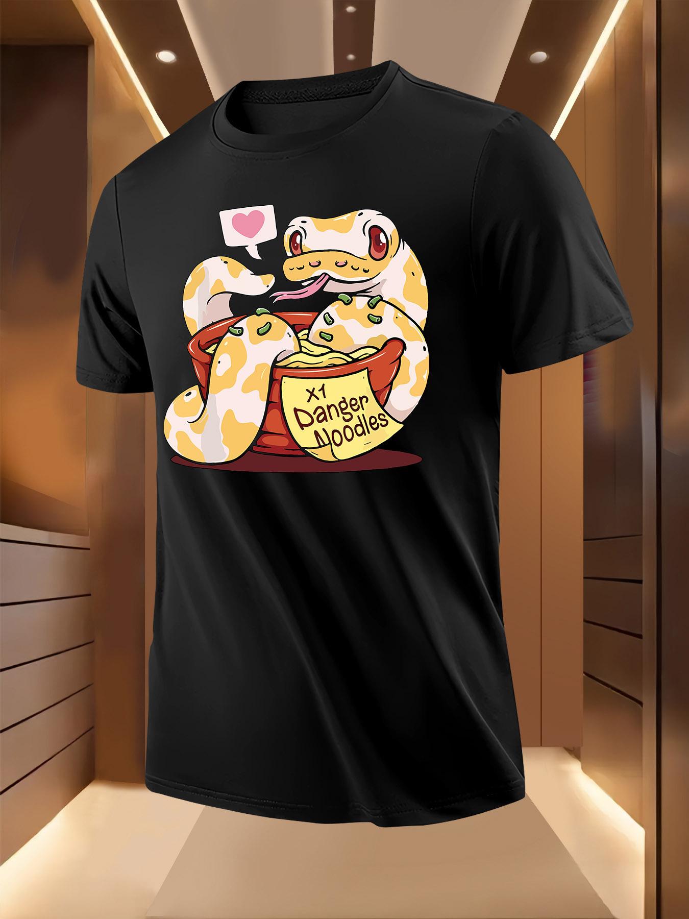 Dangerous Noodles Snake Graphic Tshirt - Bold Print with ... M