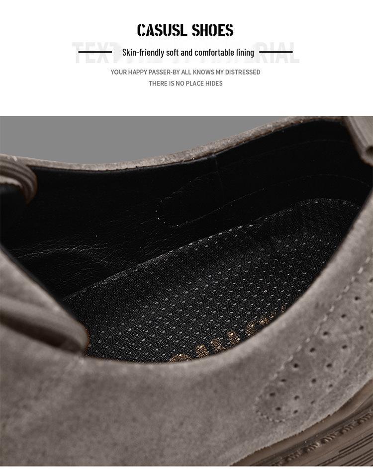 Men's Cowhide Casual Business Shoes - Low-Top Formal Leather Footwear for Spring and Autumn