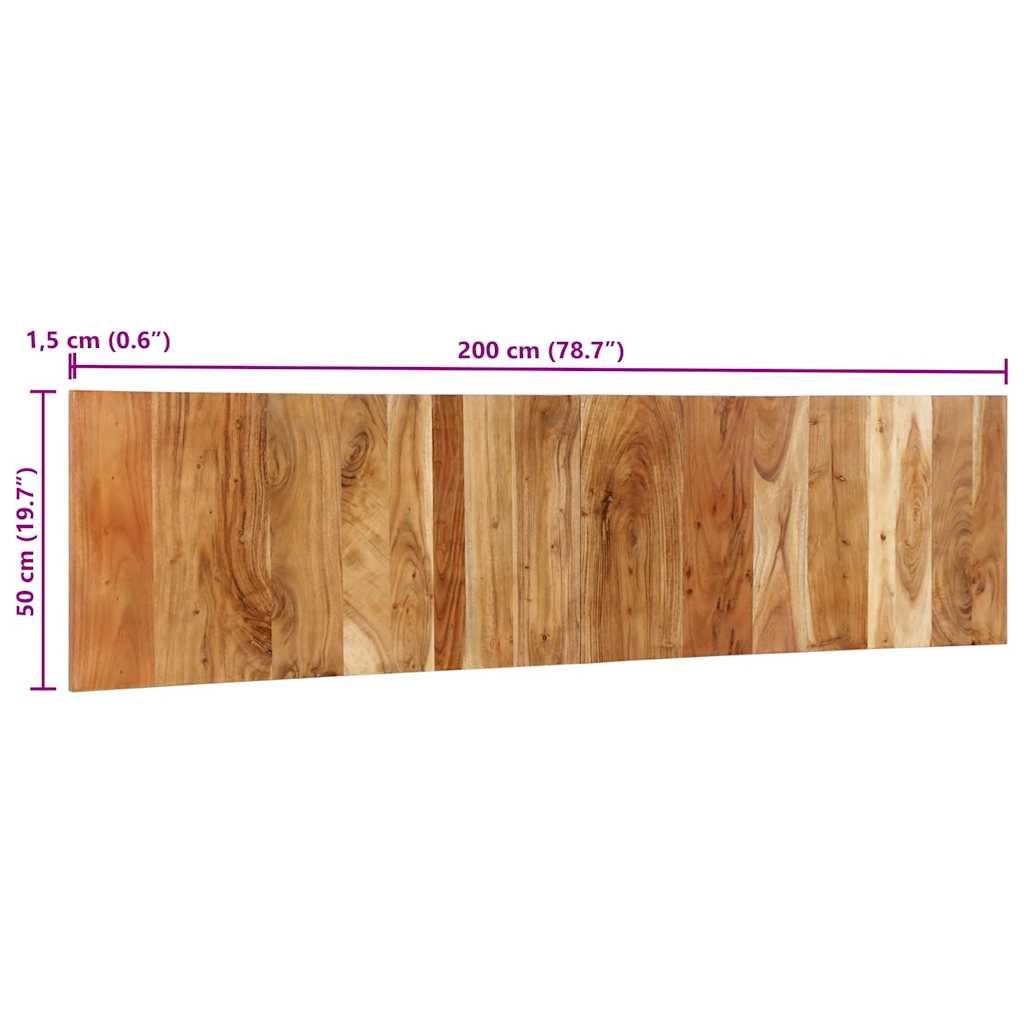 Headboard 200 cm Solid Acacia Wood