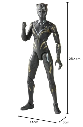 Hasbro Marvel Legends Series Black Panther: Wakanda Forever Black Panther 6-inch (15 cm) MCU Action Figure with 2 Accessories (F6755) Authentic