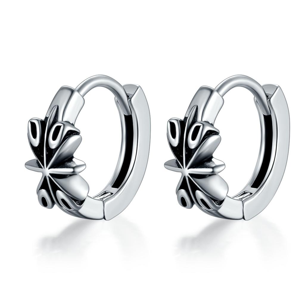 2 Stück/1 Paar Herrenohrringe Einzigartiges Design Kleine Creolen für Damen Edelstahl Vintage Farbe Punk Gothic Trend Schmuck