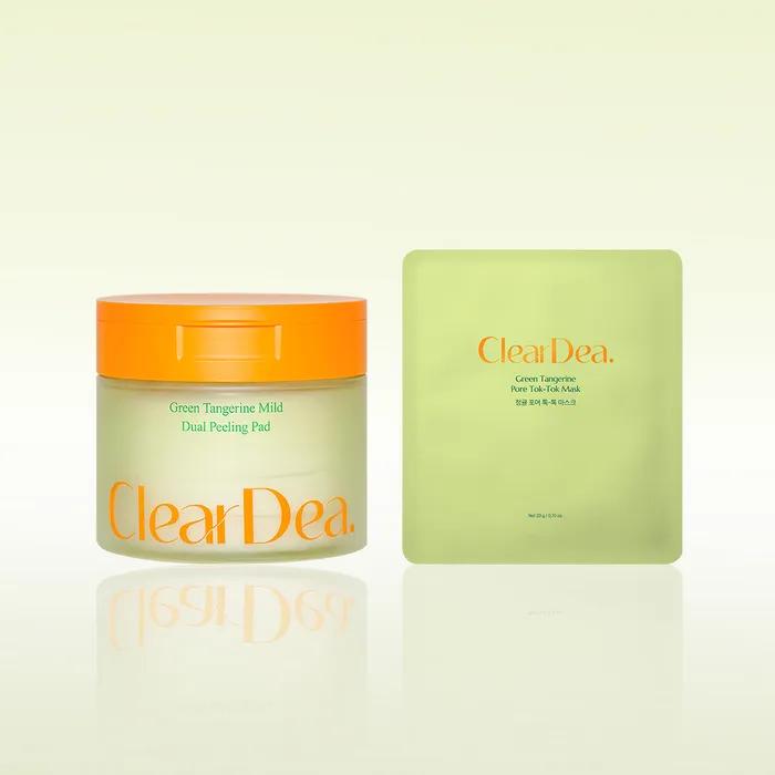 Green Tangerine Mild Dual Peeling Pads 50 pads + Pore Mask 4ea (1 box)