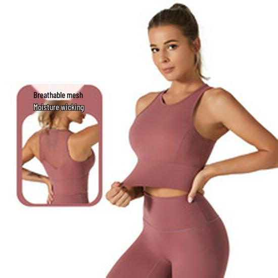 Women's Quick Dry High Waist Yoga Shorts with Side Pocket in Peach