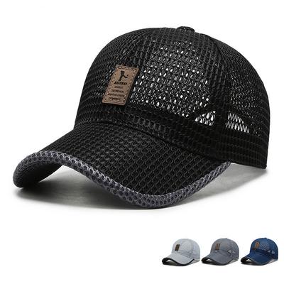 Sommer Unisex Herren Angeln Baseballkappen Damen Atmungsaktives Netz Snapback Hüte Schwarz Lässig Sport Hüte Kappe
