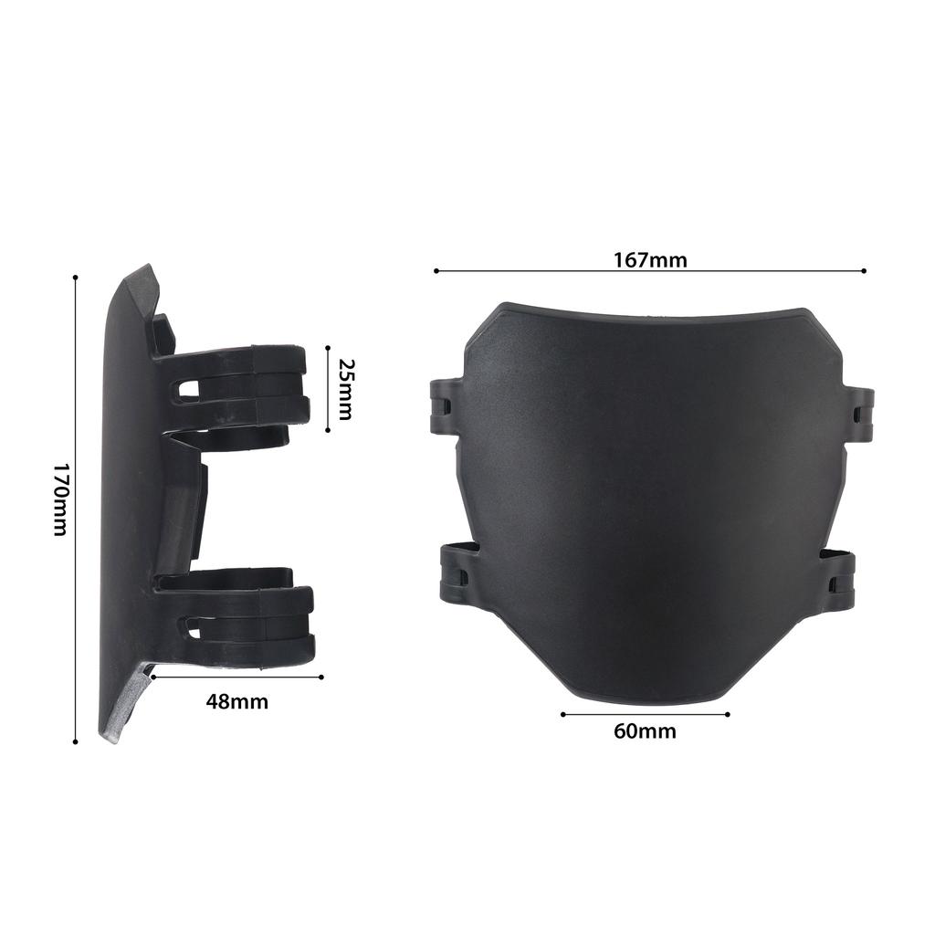 Universelle Motorrad-Frontscheibe mit Nummernschildhalterung Wasserdichte Acryl-Verkleidung für Cafe Racer-Stil