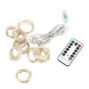 3x3m Copper Wire String Curtain Lights, USB Powered, 8-Function Remote, Waterproof, Multi-Color, for Weddings & Christmas Decoration.