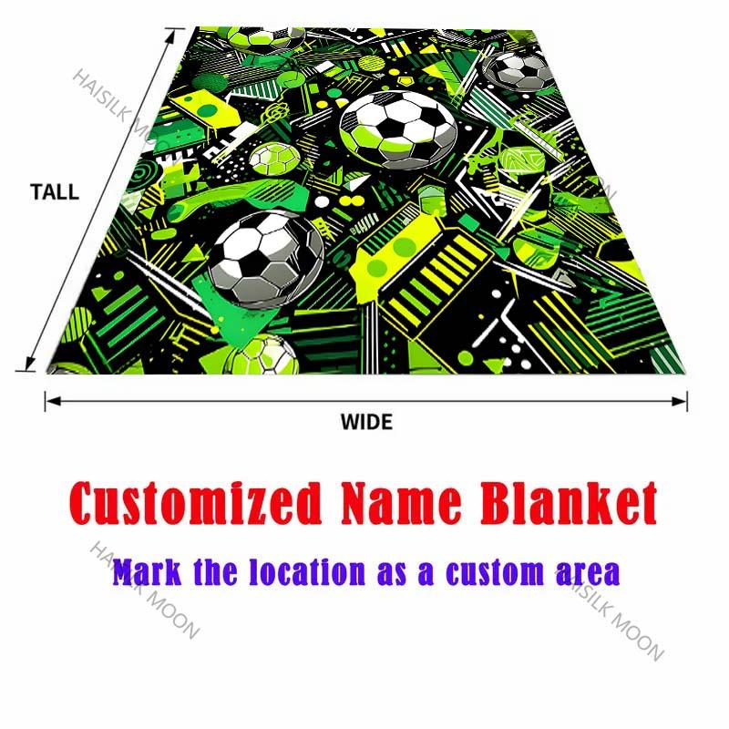 1PC Football Sports Art Blanket Warm Soft Luxury Gifts for Children Adults Suitable for Home Bed Sofa Travel Camping RV