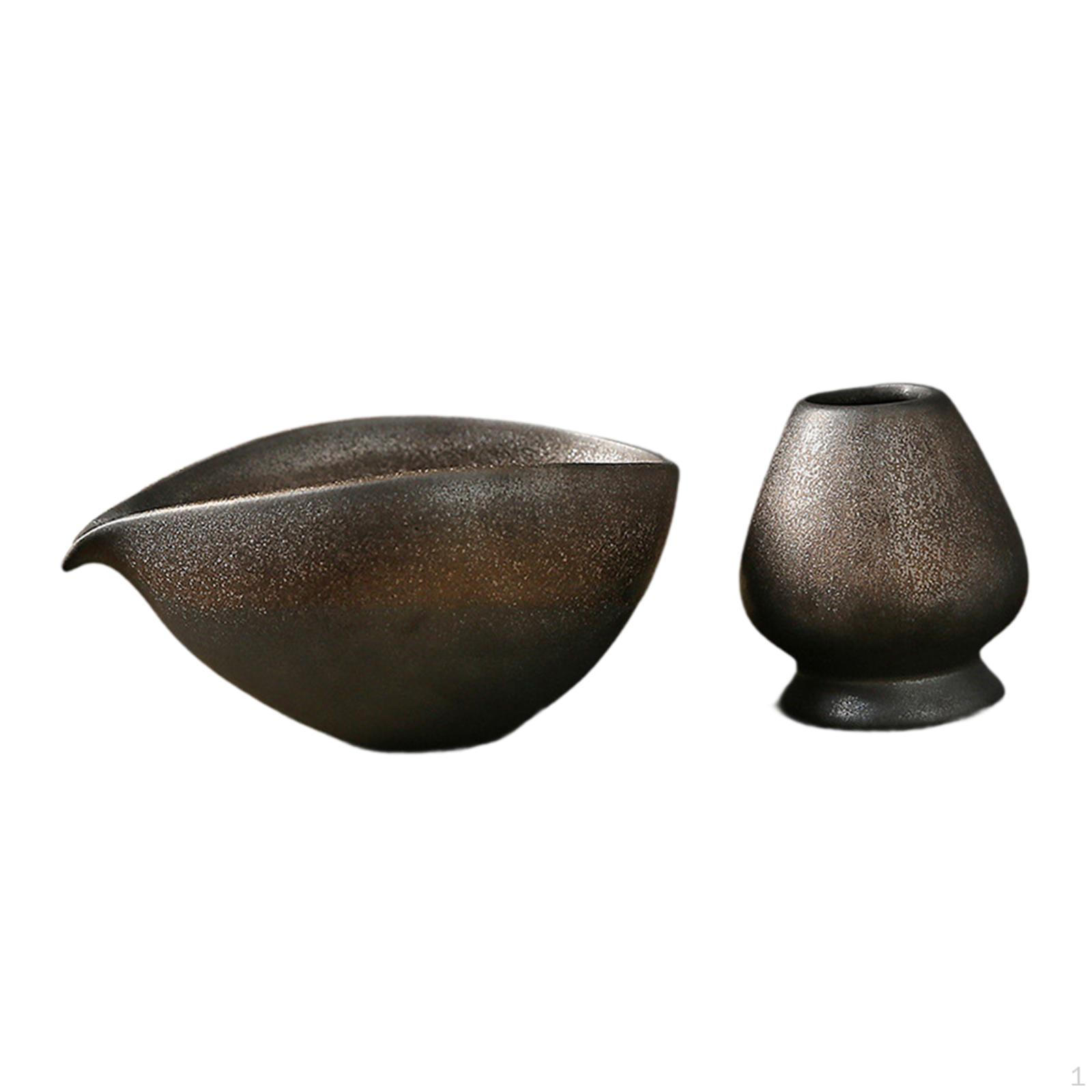 

Керамическая миска для смешивания матча с держателем для венчика для начинающих