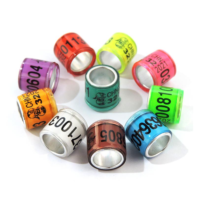 20Pcs Pigeon Foot Ring With Word 2025 Quality Durable Bird Ring Multicolor