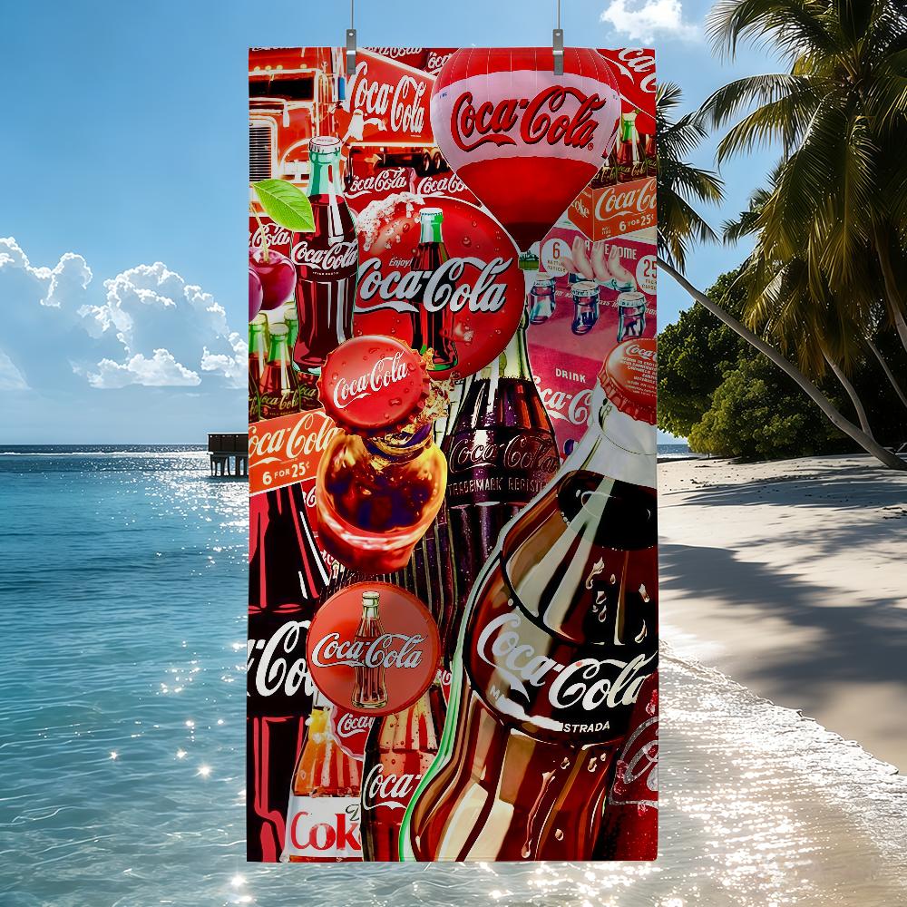 Retro Moda C-Coca-C-Cola Ręcznik Szybkoschnące Ręczniki Plażowe Nadają Się Na Baseny Kemping Joga I Siłownię