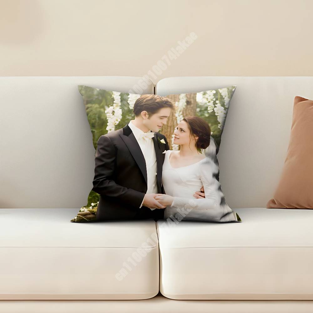 The TTwilight SSaga Bella Edward Jacob Pillow Cover Sofa Couch Cushion Case Home Living Room Decoration