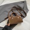 Classic Handbag Women's Bag Vintage Faux Suede Shoulder Crossbody Bag 2025 Autumn Winter Commute Tote Brand Small Squae Bag
