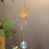 Yousheng Moon Cat Crystal Suncatcher, Hanging Garden Suncatchers, Crescent Moon Crystal Decoration for Window & Garden, Decorative Hanging