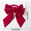6pcs Napkin Clasp Bow Christmas Napkin Rings Chic Velvet Bowknot For Xmas Dinner Parties Wedding Holiday Home Napkin Holders