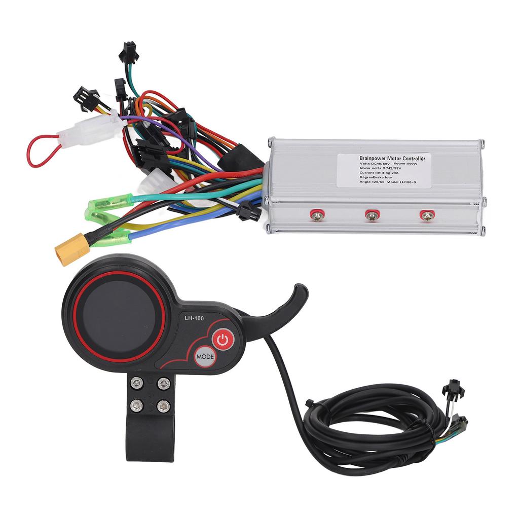 48V 60V Electric Bike Scooter Controller with Round Colorful Thumb Throttle LH100 LCD Panel for