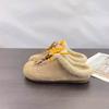Thick-soled plush shoes retro women's outer wear winter new lace-up versatile cotton slippers