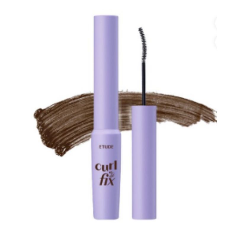 ETUDE Mascara Curl Fix Skinny 3g – Brosse Ultra Fine Définition Précise des Cils, Résistant aux Défauts Longue Tenue