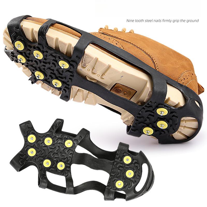 Nine-tooth Anti-skid Crampons Outdoor Climbing Mud Alloy Anti-skid Gripping Crampons Shoe Cover Anti-drop Foot Cover