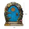Cute Miniature Fairy Gnome Window Door Figurines Elf Home Yard Art Garden Sculpture Statues Decor Tree Sculpture Window Door