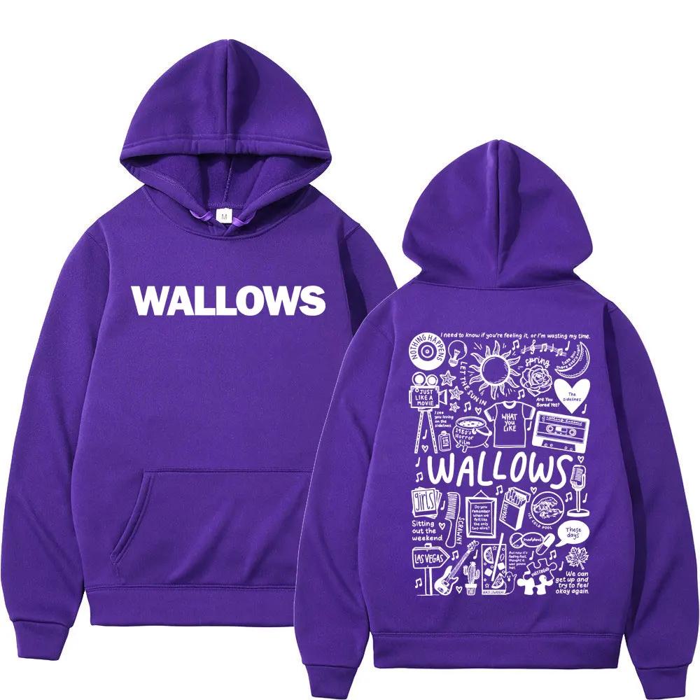 Autumn and Winter Warm Hoodies Rock Band Wallows Tour Men's and Women's Fashion Retro Hoodies Long Sleeve Sweatshirts