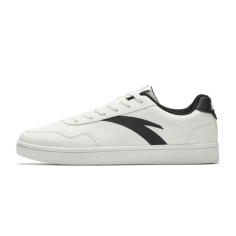 Anta Comfortable Versatile Lightweight Durable Low-Top Skate Shoes Men Sneakers Ivory-White Basic-Black 912538041-1