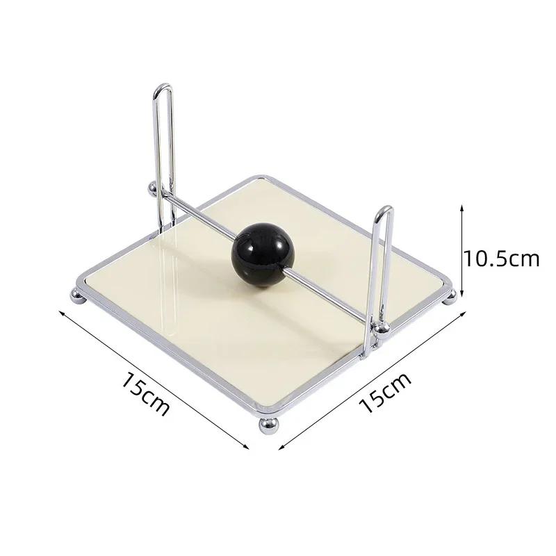 Mid-Century Light Luxury Square Paper Towel Holder Paper Towel Dispenser Tissue Paper Box Napkin Holder