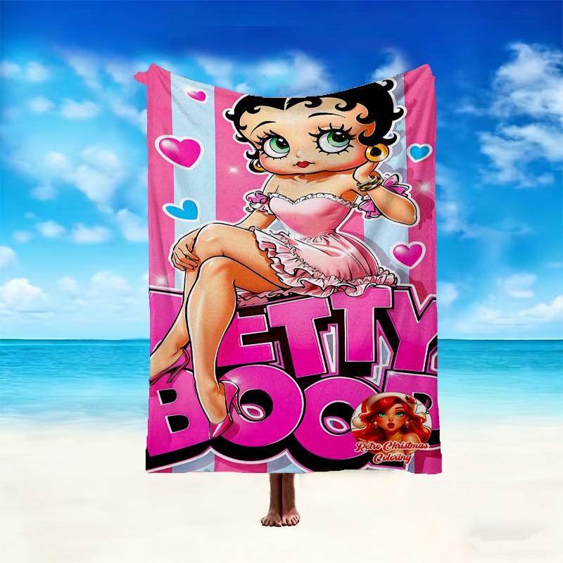 1pc Betty Boop Blanket, Super Cozy Printed Home Blanket, All-Season Warmth