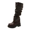 Yunfu 2025 New Autumn and Winter Knight Boots Women's Versatile Lightweight Sports Boots Lightweight Thick-soled Heightening Martin Boots